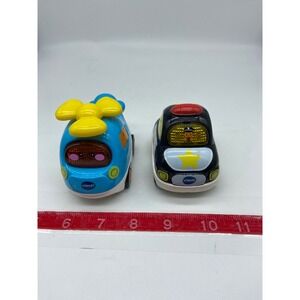 VTech Go Go Smart Wheels Helicopter and Police Car Toy Vehicle Set Lot of 2